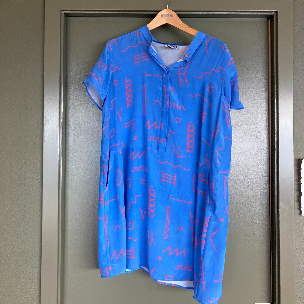 Archival Dusen Dusen Ladder Dress 100% Silk